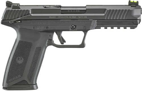 Ruger Ruger-5.7 5.7x28mm 4.94" Barrel 20+1, Black Polymer Frame With Picatinny Acc. Rail, Drilled & Tapped Lightening Cut Steel Slide, Ambidextrous Safety, Optics Ready