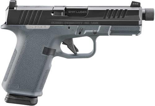 Ruger RXM 9mm Luger 15+1 4.50" Black FNC Nitride Threaded Barrel & Alloy Steel Optic Ready/Serrated Slide, Stealth Gray Polymer Frame w/Accessory Rail, RMR/RMSc/DeltaPoint Pro Footprint