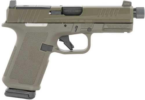 Ruger 19440 RXM Compact 9mm Luger 15+1 4" Black FNC Nitride Threaded Barrel, OD Green Alloy Steel Optic Ready/Serrated Slide, OD Green Polymer Frame w/Accessory Rail, Textured Grip, RMSc/RMR/DeltaPoint Pro Footprint