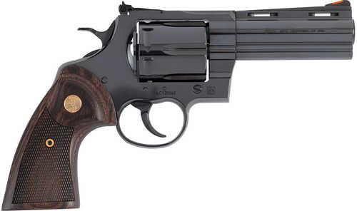 Colt Anaconda Large 44 Mag 6 Shot 4.25" Blued Vent Rib Barrel, Cylinder, Steel Frame, Hogue Finger Grooved Grip, Exposed Hammer