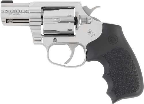 Colt King Cobra 357 Mag 6 Shot 2" Stainless Steel Barrel, Cylinder & Frame, Black Hogue Overmolded Grip, Exposed Hammer, DA/SA