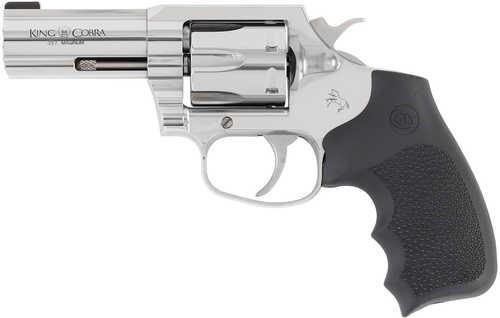Colt King Cobra 357 Mag 6 Shot 3" Stainless Steel Barrel, Cylinder & Frame, Black Hogue Overmolded Grip, Exposed Hammer