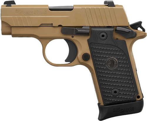 Sig Sauer P238 Micro-Compact Emperor Scorpion 380 ACP 2.70" 6+1 & 7+1 Flat Dark Earth Hardcoat AFALSEdized Flat Dark Earth Nitron Stainless Steel Black Hogue G10 Piranha Grip