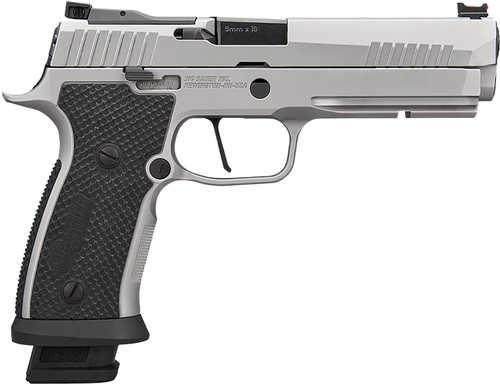 Sig Sauer P320 Xfive STAS Full Size Frame 9mm Luger 21+1 5" Black Carbon Steel Barrel, Bead Blasted Optic Ready/Serrated Stainless Steel Slide, Stainless Steel Frame w/Picatinny Rail, Black LOK G10 Grip