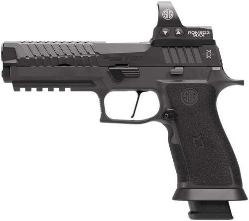 Sig Sauer P320 MAX 2 9mm Luger 21+1 5" Black Nitride Match Grade Bull Barrel, Black Nitron Stainless Steel Optic Ready/Serrated Slide, Black Nitron Stainless Steel Frame w/Picatinny Rail, Hogue Max Michel Edition Aluminum Grip, Sig ROMEO3 6 MO