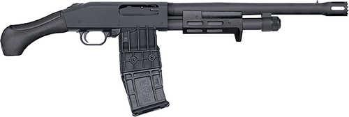 Mossberg 590M Breacher 12 Gauge Pump 2.75" 10+1 14.38" Matte Blued Heavy Walled Barrel, M-LOK Forend, Matte Blued Drilled & Tapped Receiver, Black Birdshead Grip
