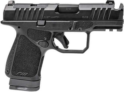 Rost Martin RM1S *CA Compliant Sub-Compact 9mm Luger 10+1 3.60" Match Grade Barrel, Black Nitron Steel Integrated Compensator/Optic Ready/Serrated Slide, Black Polymer Frame w/Picatinny Rail, Interchangeable Backstrap Grip, RMR Footpr
