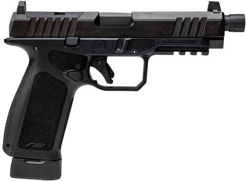 Rost Martin RM1F Tactical 9mm Luger 24+1 4.50" Black Threaded Barrel, Black Nitron Steel Optic Ready/Serrated Slide, Black Polymer Frame w/Picatinny Rail, Interchangeable Backstrap Grip, RMR Footprint, Ambidextrous
