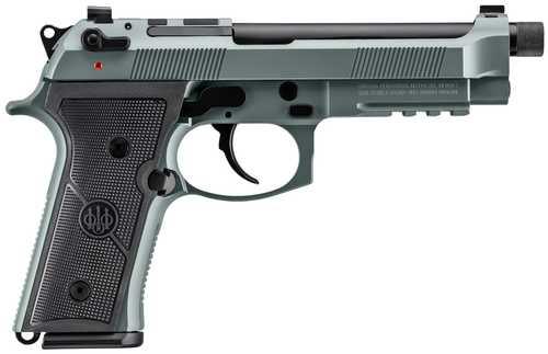 Beretta USA M9A4 Overlanding Full Size Frame 9mm Luger 10+1 5.10" Black Threaded Barrel, Lunar Cerakote Steel Optic Ready/Serrated Slide, Lunar Cerakote Aluminum Frame w/Beavertail & Picatinny Rail, Ambidextrous