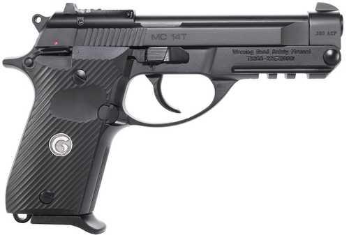 Girsan MC 14T *CA Compliant 380 ACP 10+1 4.50" Black Tip-Up Barrel, Black Steel Serrated Slide, Black Polymer Frame w/Accessory Rail, Textured Grip, RMSc Footprint