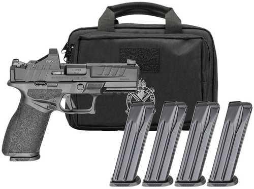 Springfield Armory Echelon 40F.C Gear Pac 9mm Luger 10+1 4" Black Melonite Barrel, Steel Optic Ready/Serrated Slide, Black Polymer Frame w/Picatinny Rail, Ambidextrous