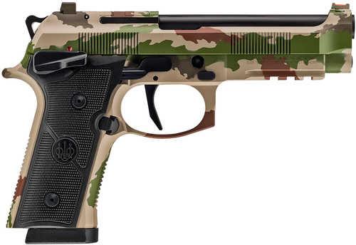 Beretta USA 92XI Full Size Frame 9mm Luger 18+1 4.70" Black DLC Steel Barrel, Vegetato Camo Cerakote Stainless Steel Optic Ready/Serrated Slide, Vegetato Camo Cerakote Aluminum Frame w/Picatinny Rail, Black Textured Grip, MRDS Footprint