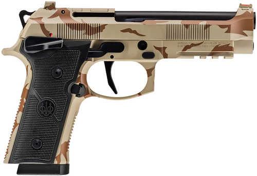 Beretta USA 92XI Full Size Frame 9mm Luger 15+1 4.70" Black DLC Steel Barrel, Desert DPM Cerakote Stainless Steel Optic Ready/Serrated Slide, Desert DPM Cerakote Aluminum Frame w/Picatinny Rail, Black Textured Grip, MRDS Footprint