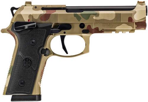 Beretta USA 92XI Full Size Frame 9mm Luger 10+1 4.70" Black Steel Barrel, Frog Skin Camo Cerakote Stainless Steel Optic Ready/Serrated Slide & Steel Frame w/Beavertail & Picatinny Rail, Black Textured Grip, Ambidextrous