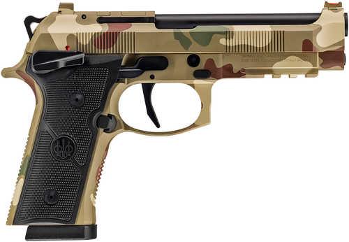 Beretta USA 92XI Full Size Frame 9mm Luger 18+1 4.70" Black DLC Steel Barrel, Frog Skin Camo Cerakote Stainless Steel Optic Ready/Serrated Slide, Frog Skin Camo Cerakote Aluminum Frame w/Picatinny Rail, Black Textured Grip, MRDS Footprint