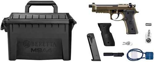 Beretta USA M9A4 Overlanding Full Size Frame 9mm Luger 10+1 5.10" Black Threaded Barrel, FALSEmad Bronze Cerakote Steel Optic Ready/Serrated Slide, FALSEmad Bronze Cerakote Aluminum Frame w/Beavertail & Picatinny Rail, Ambidextrous