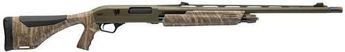 Winchester Repeating Arms SXP Long Beard NWTF 12 Gauge Pump 3" 4- 2.75" Shells 24" OD Green Perma-Cote Vent Rib Barrel, Drilled & Tapped Receiver, Adj Comb & LOP w/Pistol Grip Mossy Oak Bottomland Synthetic Stock, Long Beard Choke
