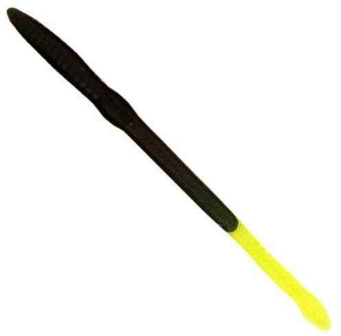 Creme Lure Co / Knight Crème 6" Scoundrel Worms 4pk Black/Chartruese 143-66-7