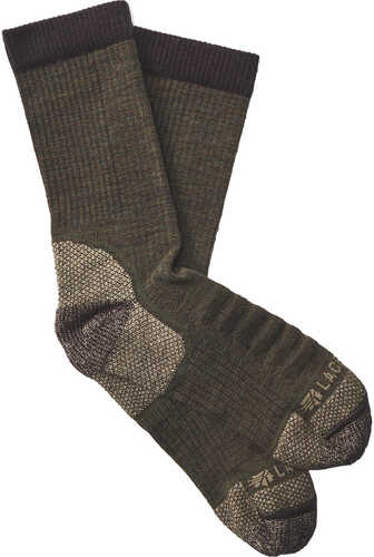 Lacrosse Men's Copper MeriFALSE Socks Lightweight Crew Olive Large