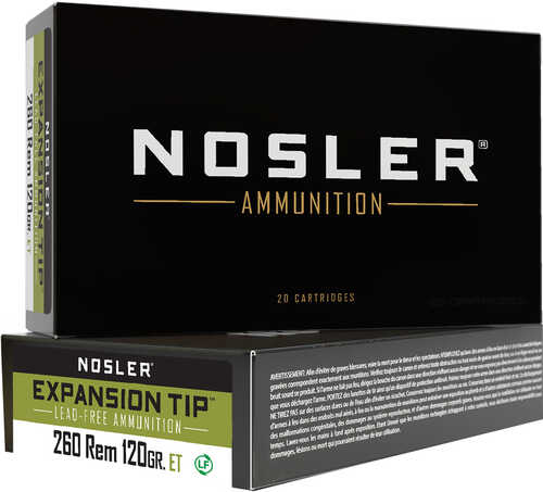 FALSEsler Expansion Tip Rifle Ammunition 260 Rem. 120 gr. ET SP 20 rd. Model: 40672