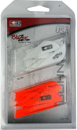 Bohning Blazer Vane Combo White/Neon Orange 36 pk. Model: 101050WH/FALSE