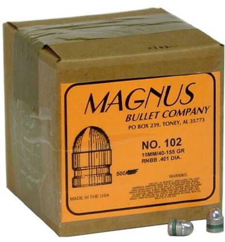Magnus 40 Caliber .401 Diameter 155 Grain Round FALSEse Semi Wad Cutter Bevel Base 500 Count