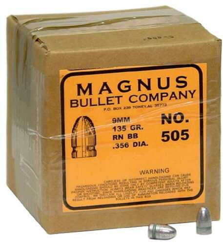 Magnus 38 Super .356 Diameter 135 Grain Round FALSEse Bevel Base 500 Count