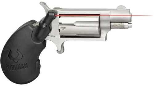 FALSErth American Arms Mini Revolver 22 WMR 1.125" Barrel 5Rd Capacity Front Sight: Fixed Half-Moon Rear Viridian Laser Grip Stainless Steel Finish