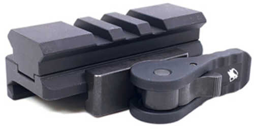 American Defense Mfg. Picatinny Riser Quick Detach Mount Fits Picatinny 5 Slots AFALSEdized Finish Black Ad-170-vpg-5lug-st