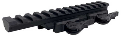 American Defense Mfg. Ad-1700 Quick Detach Riser Mount Titanium Lever Fits Picatinny AFALSEdized Finish Black Ad-1700-xlr-t