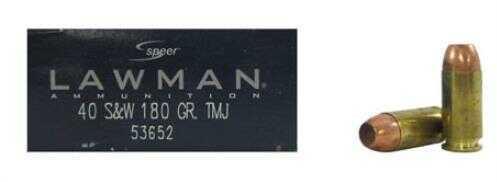 CCI Speer Lawman 40 S&W Ammunition â€“ 180 Grain Full Metal Jacket
