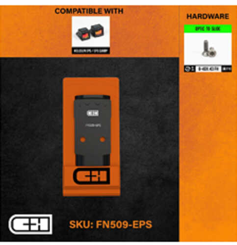 C&H Precision Weapons V4 Optic Mounting Plate Fits FN 509/510/545 For Holosun EPS/EPS Carry AFALSEdized Finish Black