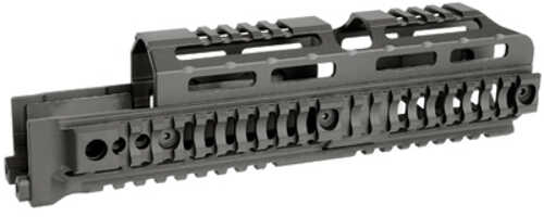 Midwest Industries Alpha Quad Rail Picatinny Handguard Fits AK Style Firearms 10" AFALSEdized Finish Black