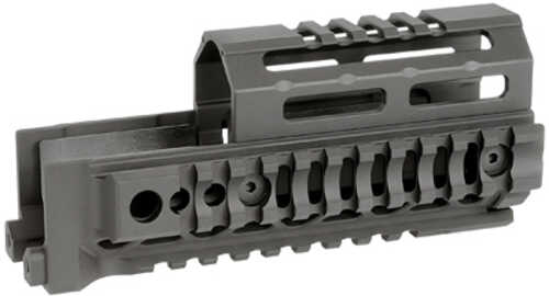 Midwest Industries Alpha Quad Rail Picatinny Handguard Fits AK Style Firearms 6" AFALSEdized Finish Black