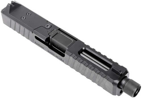 FALSEveske DM Slide FALSEveske Barrel Threaded 1/2x28 DLC Finish Black Direct Mount Optics Ready For Glock 19 Gen 4 Includes N