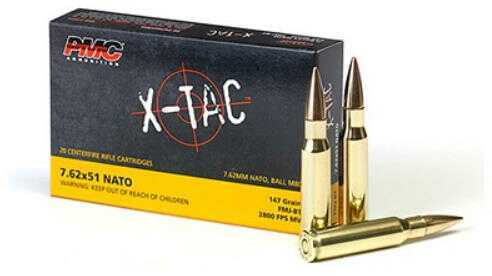 PMC 7.62 NATO 147 Grain FMJ - 20 Rounds for Consistent Performance