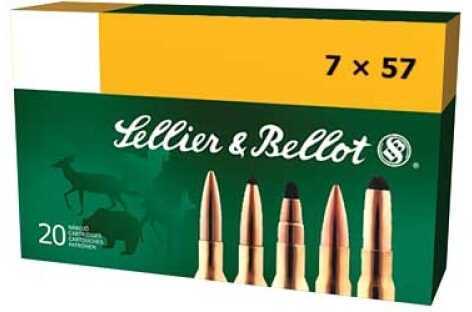 Rifle 7X57 Caliber 140 Grain Soft Point Ammunition, 20 Pack