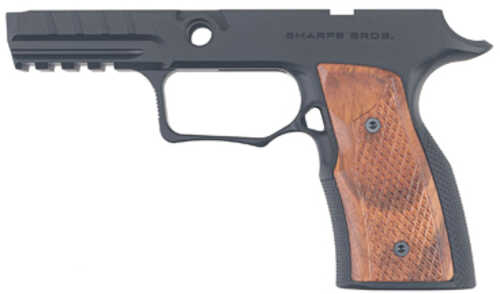 Sharps Bros. Grip Module Fits Sig P320 with Safety AFALSEdized Finish Black Inlcudes Brazilian Cherry Grip Panels SGBM11