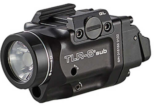 Streamlight Tlr-8 Sub White Led With Red Laser Fits Glock 43x/48 Mos 500 Lumens AFALSEdized Finish Black Includ
