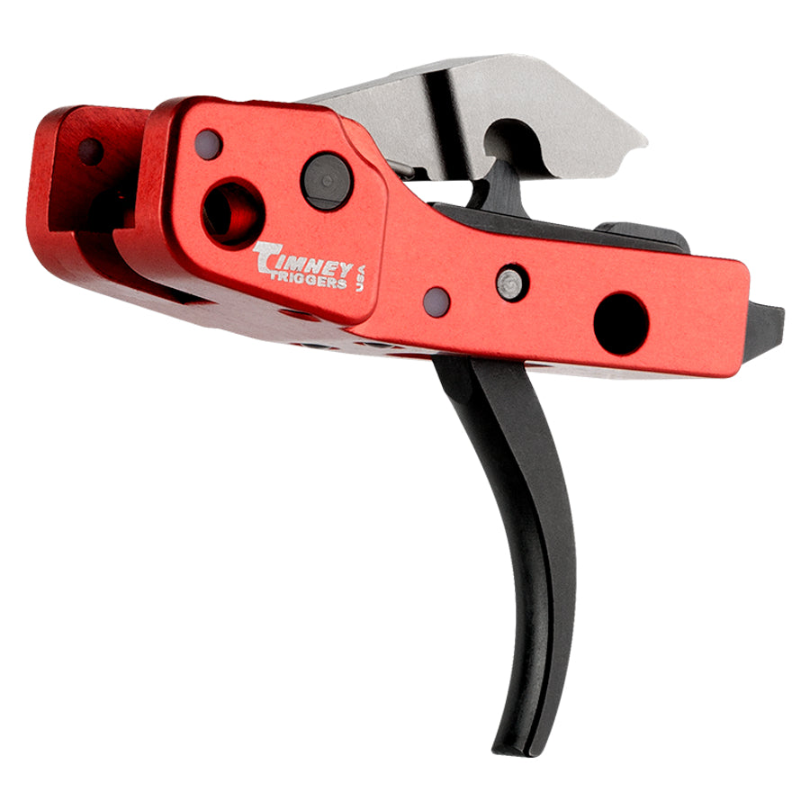 Timney Triggers AK-47 Single Stage Trigger Curved Trigger Shoe AFALSEdized Finish Red AK47