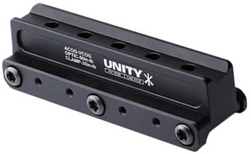 Unity Tactical Fast Red Dot Mount 2.05" Optical Height Compatible With Acog/vcog Footprints AFALSEdized Finish Black Fst-co