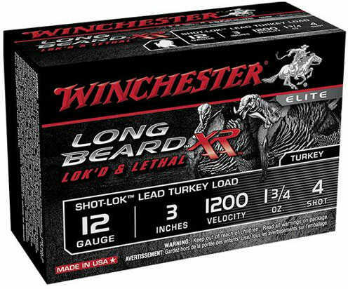 12 Gauge 10 Rounds Ammunition Winchester 3" 1 3/4 oz Lead #5