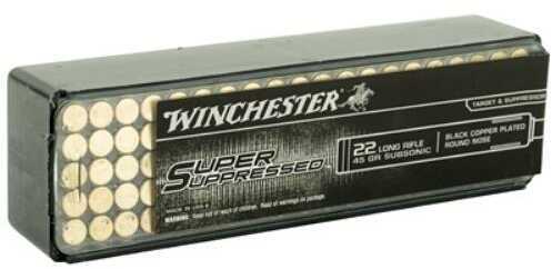 22 Long Rifle 50 Rounds Ammunition Winchester 45 Grain Lead FALSEse
