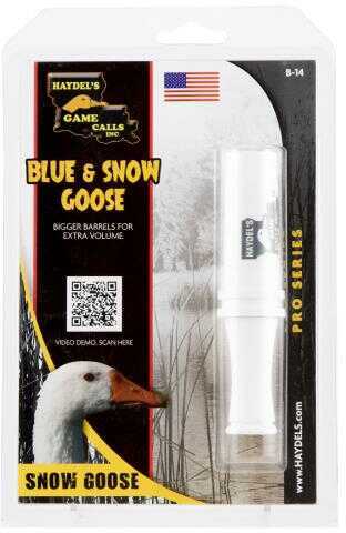 Haydels B14 Blue & SFALSEw Goose Call White Plastic