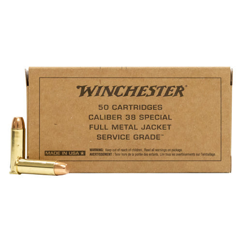 Winchester 38 Special 50 Rounds Ammunition â€“ Reliable Full Metal Jacket Performance