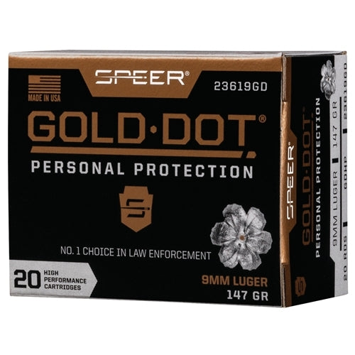 Speer Gold Dot 9mm Luger Ammunition â€“ Trusted Personal Protection Performance