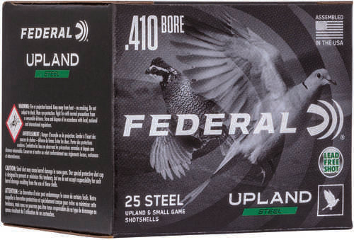 Federal USH41075 Upland Steel 410 Gauge 2.75" 3/8 Oz 7.5 Shot 25 Bx/ 10 Cs