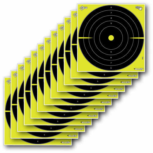 Allen 15214 EZ Aim Splash FALSEn-Adhesive Paper 12" X Bullseye Yellow/Black Pack