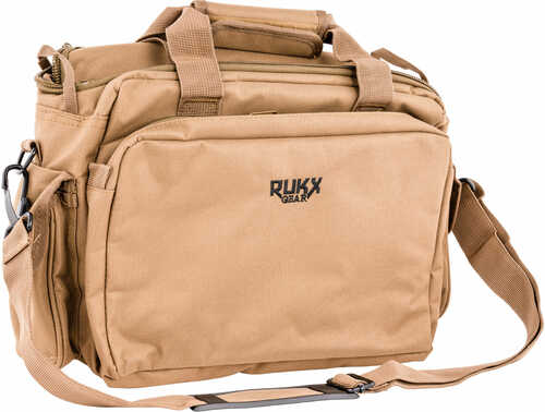 RUKX Gear ATICTRBT Tactical Range Bag 16" Tan Tan 600D PolTRUEter