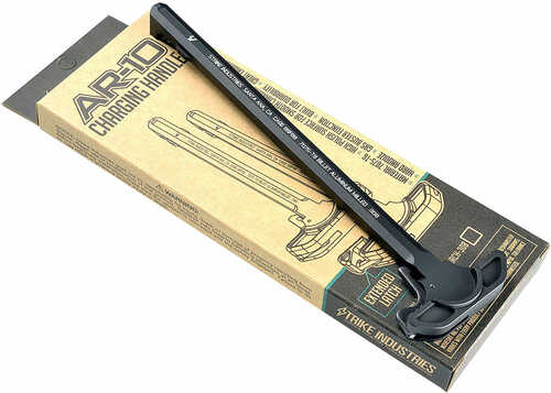 Strike Extended Latch Charging Handle AR-10 Black AFALSEdized Aluminum